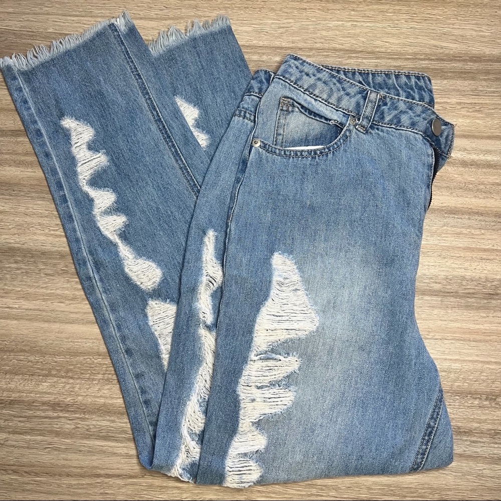 Fashion Nova Ripped Ankle Cut Womens Size 7 Jeans | Fashion Nova Women Jean Sz 7
